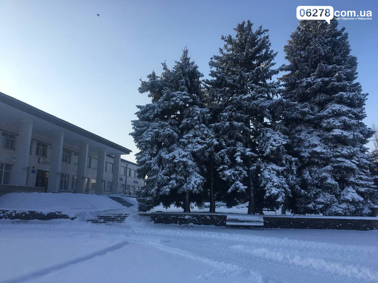 Зима в Марьинке 18 января Зима в Марьинке 18 января, Сайт Марьинки и Курахово