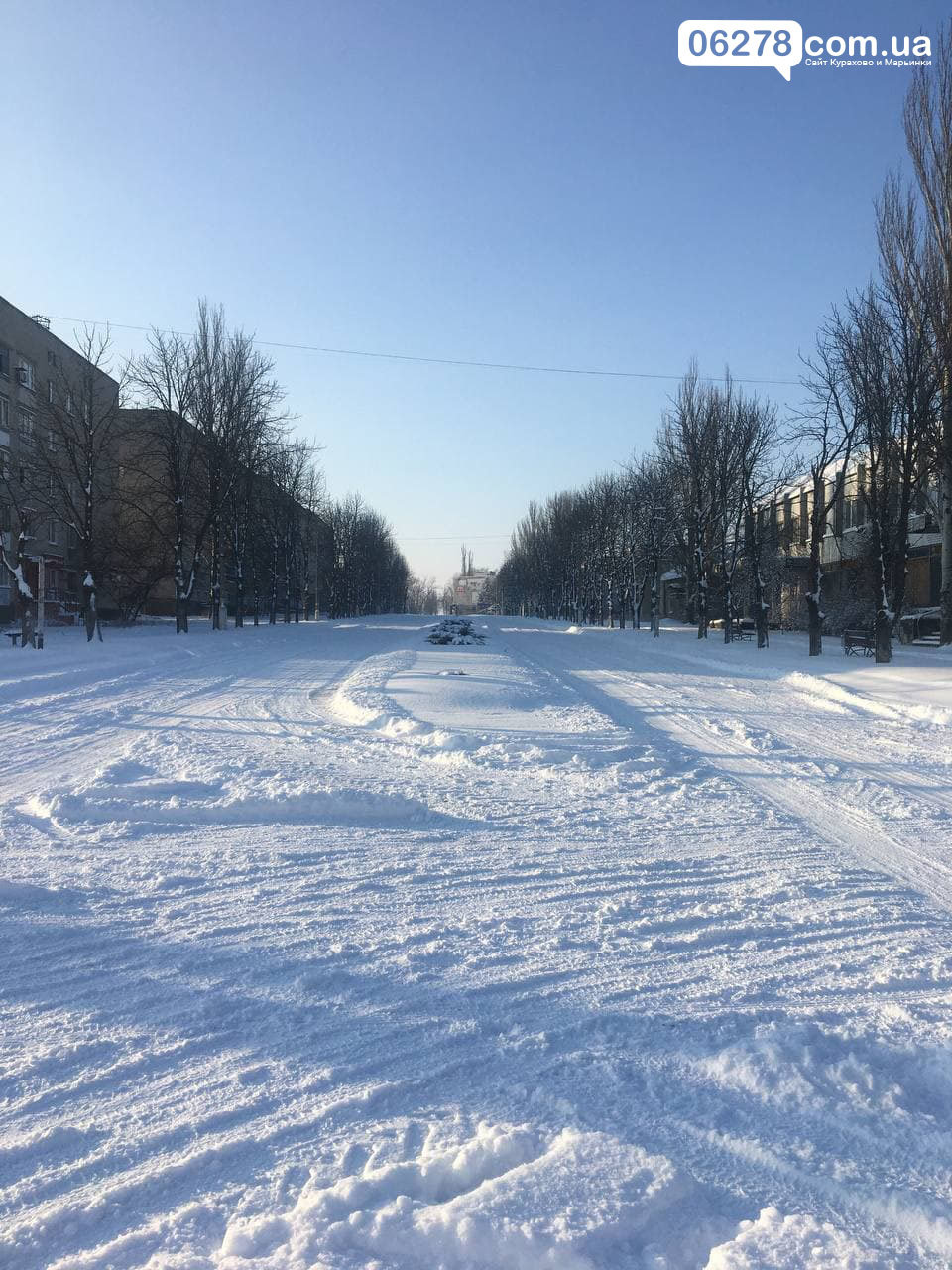 Зима в Марьинке 18 января Зима в Марьинке 18 января, Сайт Марьинки и Курахово